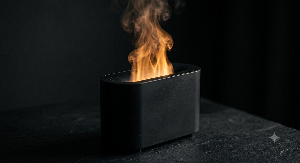 The Hearth Flame Diffuser — Matte Charcoal