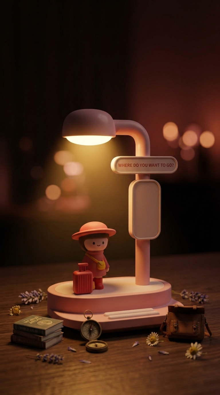 The Streetlight Companion — Cordless Ambient Lamp & Phone Stand